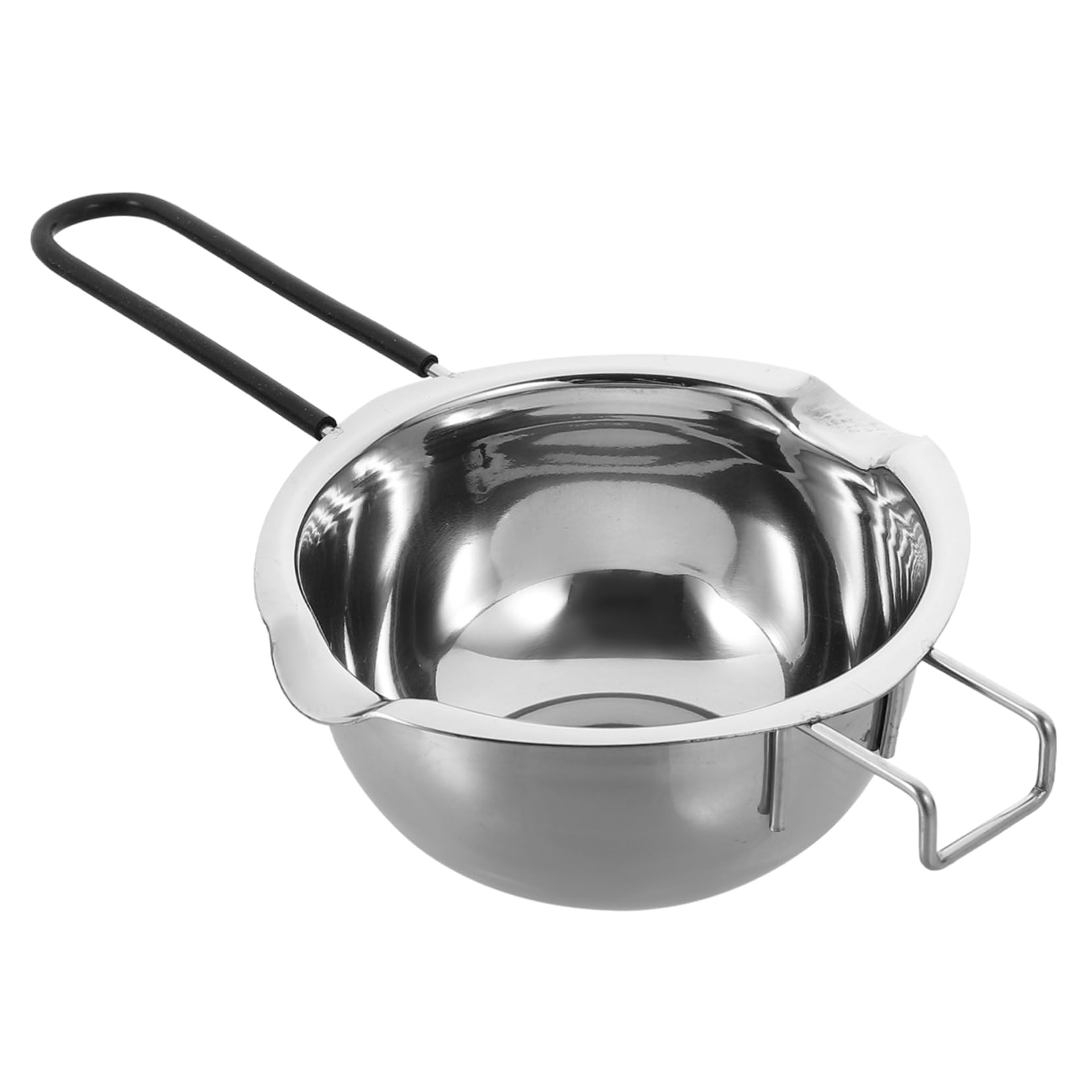 BEBEMOKO Chocolate Melting Pot Double Boiler Milk Bowl for Chocolate Stainless Steel Red Handle No Lid Versatile for Butter Candy Random Color