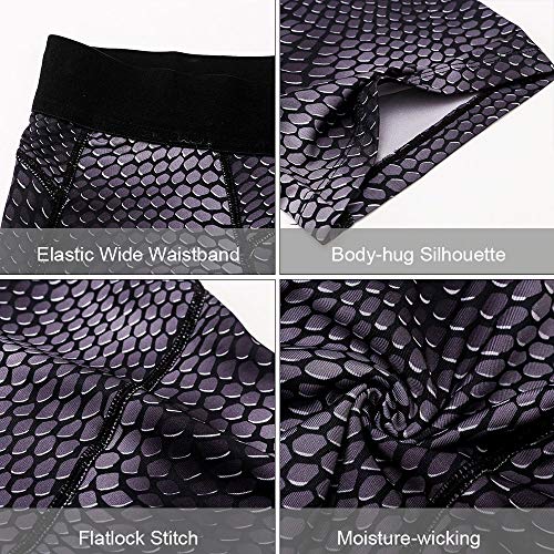 Ajcoflt 2 Pacote Homens Shorts de Compressão Ciclismo de Fitness Secagem Rápida Ginásio Treino de Co