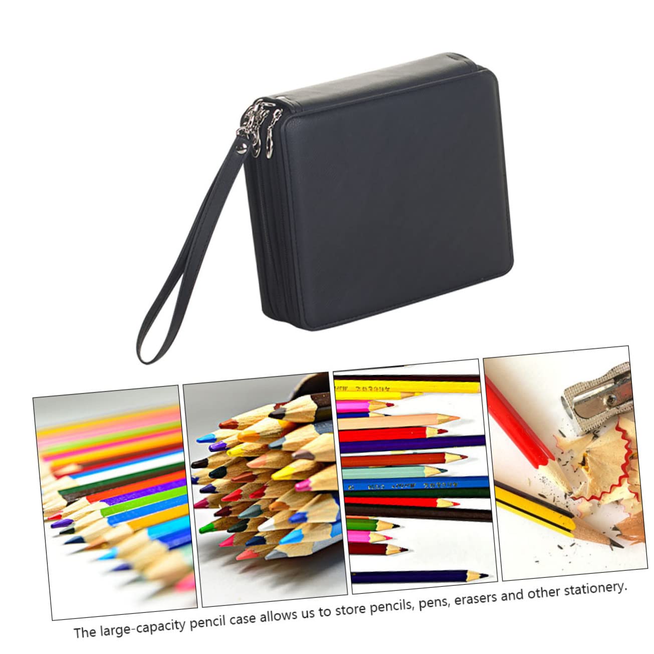 Ciieeo Estuche para Lápices de Colores Organizador de Lápices para Bocetos para Uso Escolar Compartimentos para Estudiantes Color Aleatorio