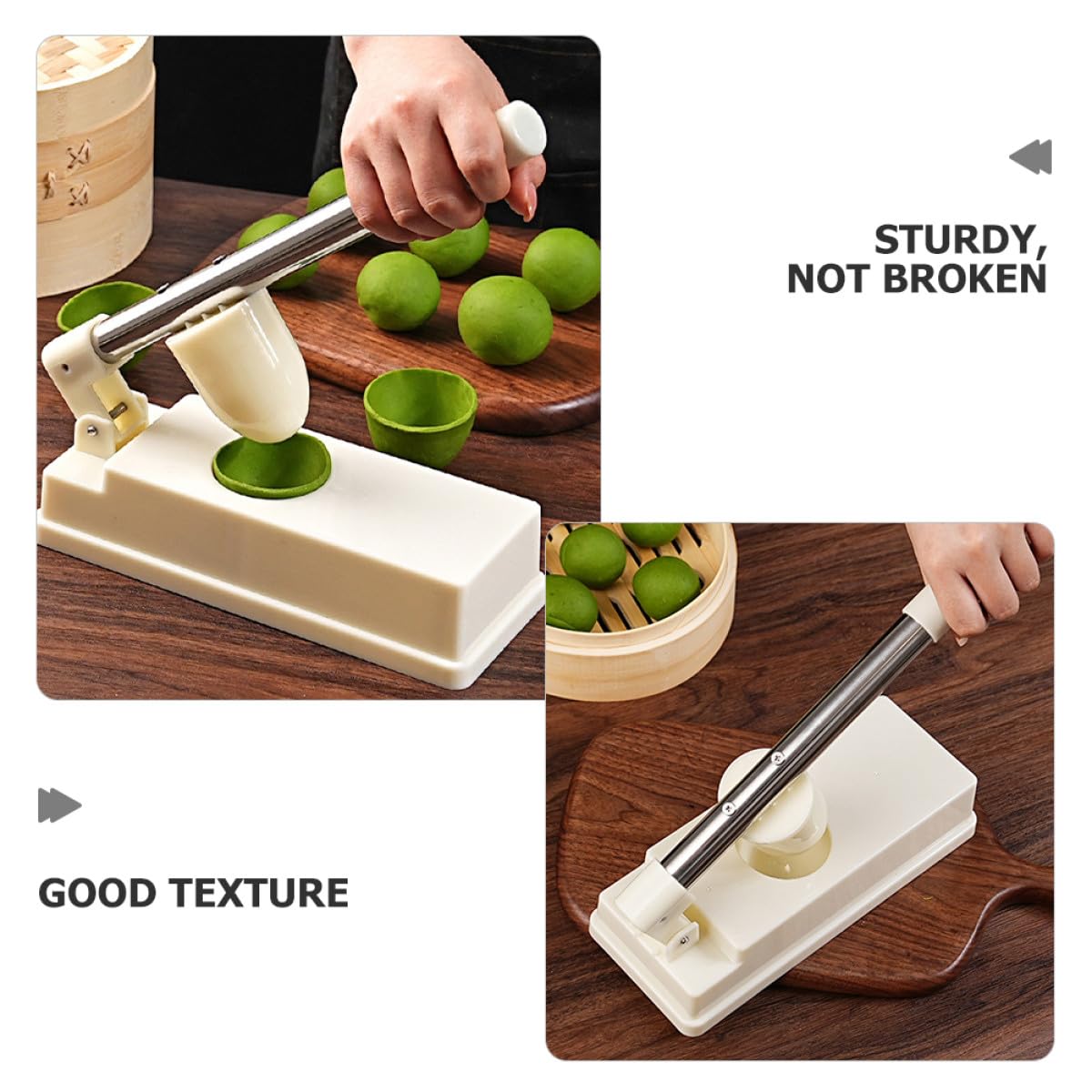 Gatuida Stampo per Ravioli e Dumpling Bianco in Abs e Acciaio Inox Struttura Profonda e Facile da Pulire per Preparare Impasto e Pasta Fatta in Casa