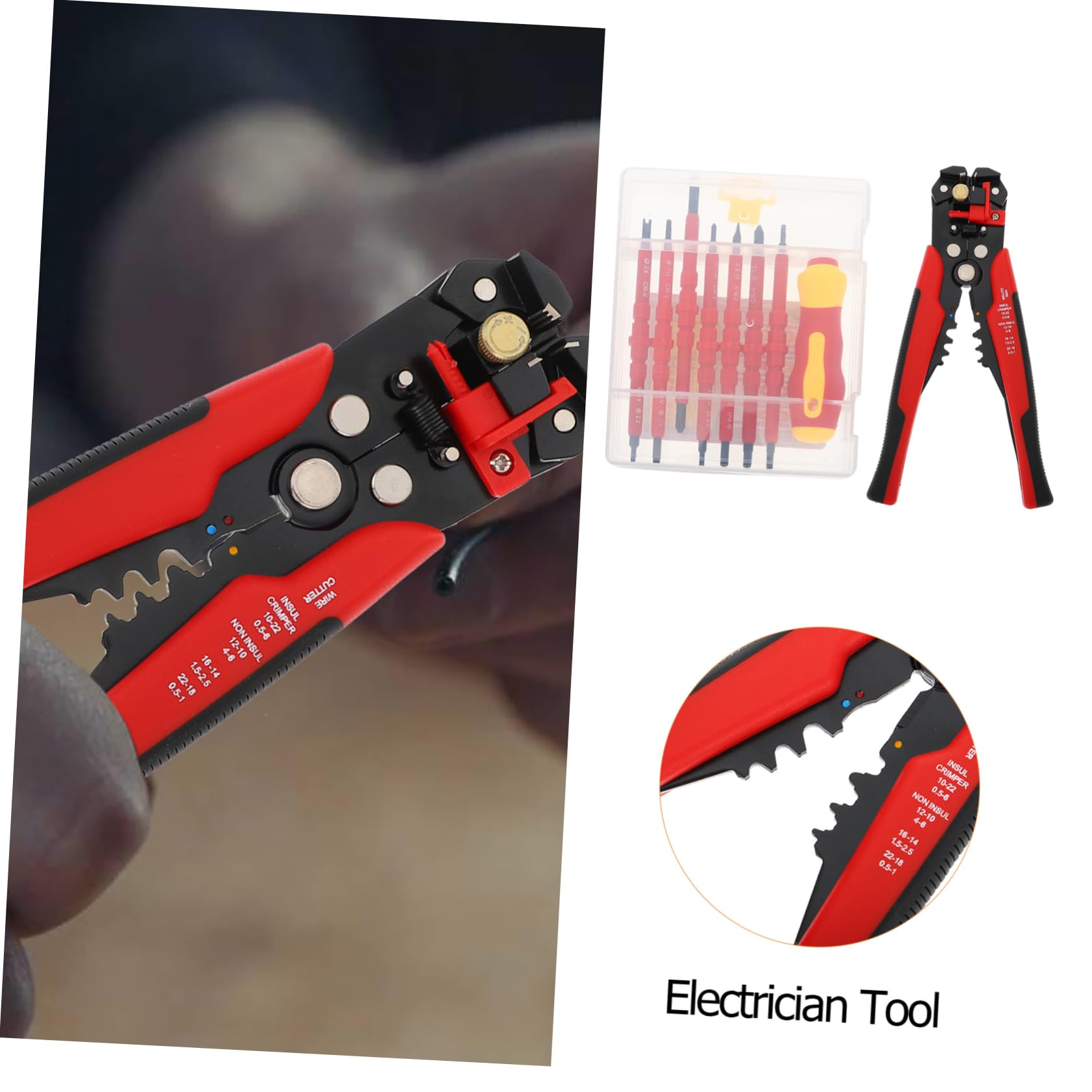 OSALADI 178 Cacciavite Set di Cacciaviti Isolati Professionali Impugnatura Ergonomica e Acciaio Legato, Kit Multifunzione per Elettricisti e Operai Colore Casuale