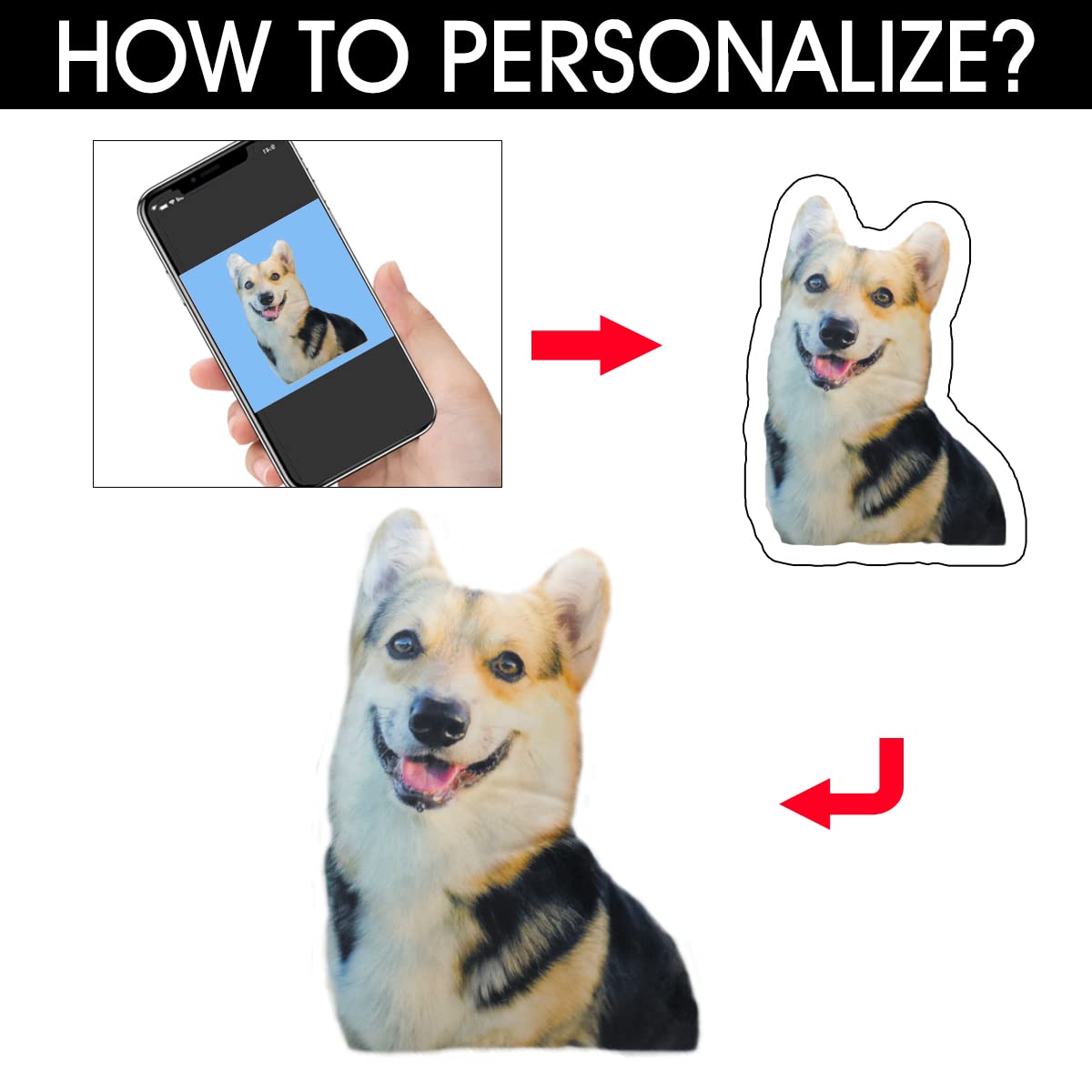 Amlion Custom Pet Pillow Personalized with Picture,16