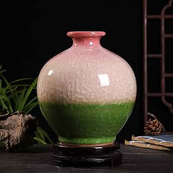 緑色のひび割れ釉薬の陶器花瓶 61lgkePnQcL._UF350,350_QL50_.jpg