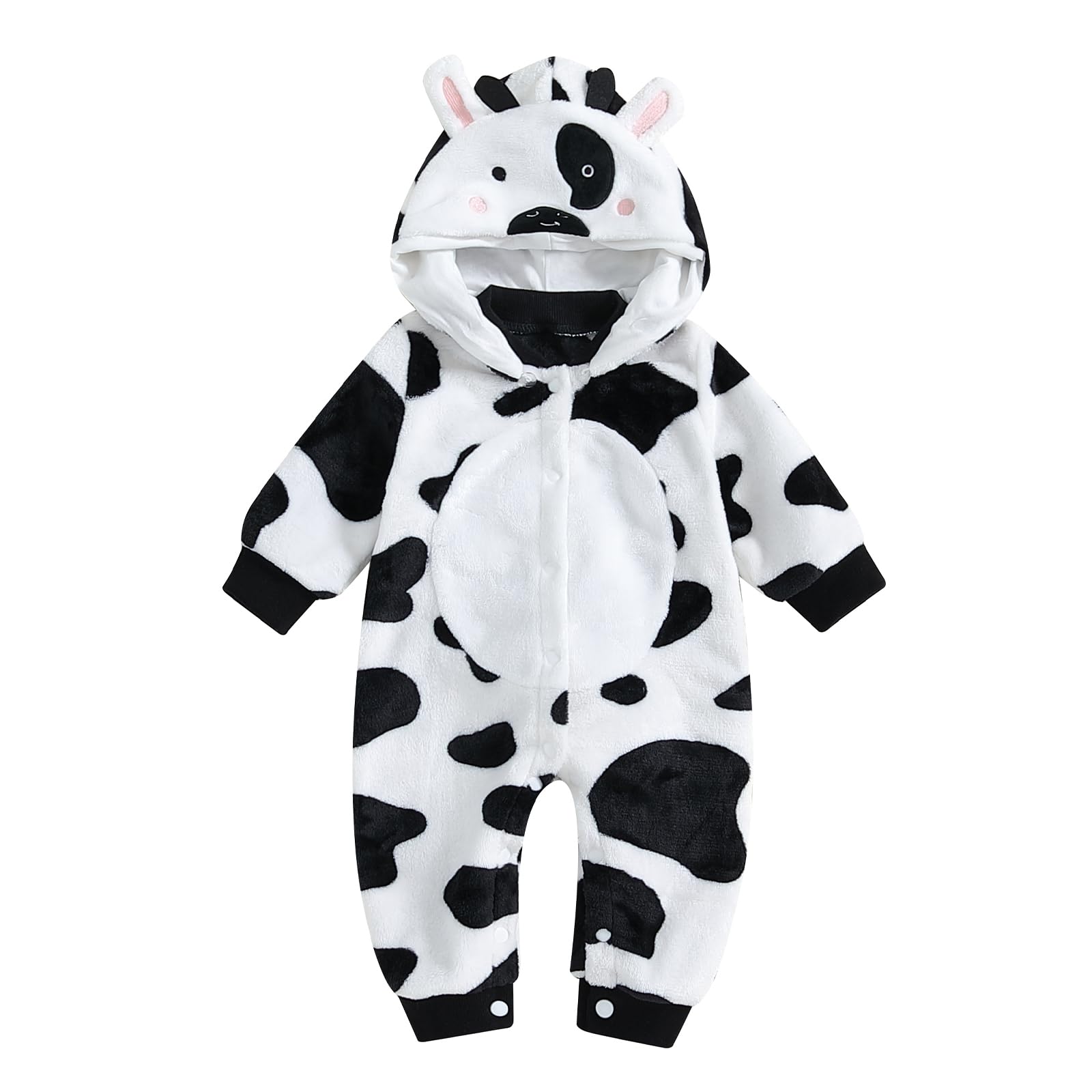 Yoisdtxc Baby Halloween Costumes Cute Animal Outfit Funny Monster Costume Halloween Gifts For Infant Toddler Kids (White-Black, 6-12 Months)