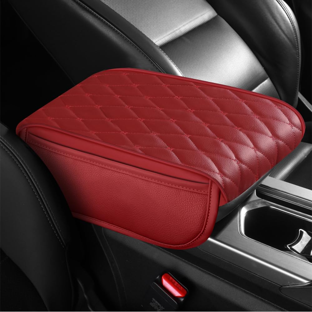bvwkkynle Universal Car Armrest Pad for RX|RX AL30 AL20 AL10 XU30 RX 450 350 200 270 Leather Armrest Box Center Console Pad Arm Rest Protector Decor Red01(Red01)