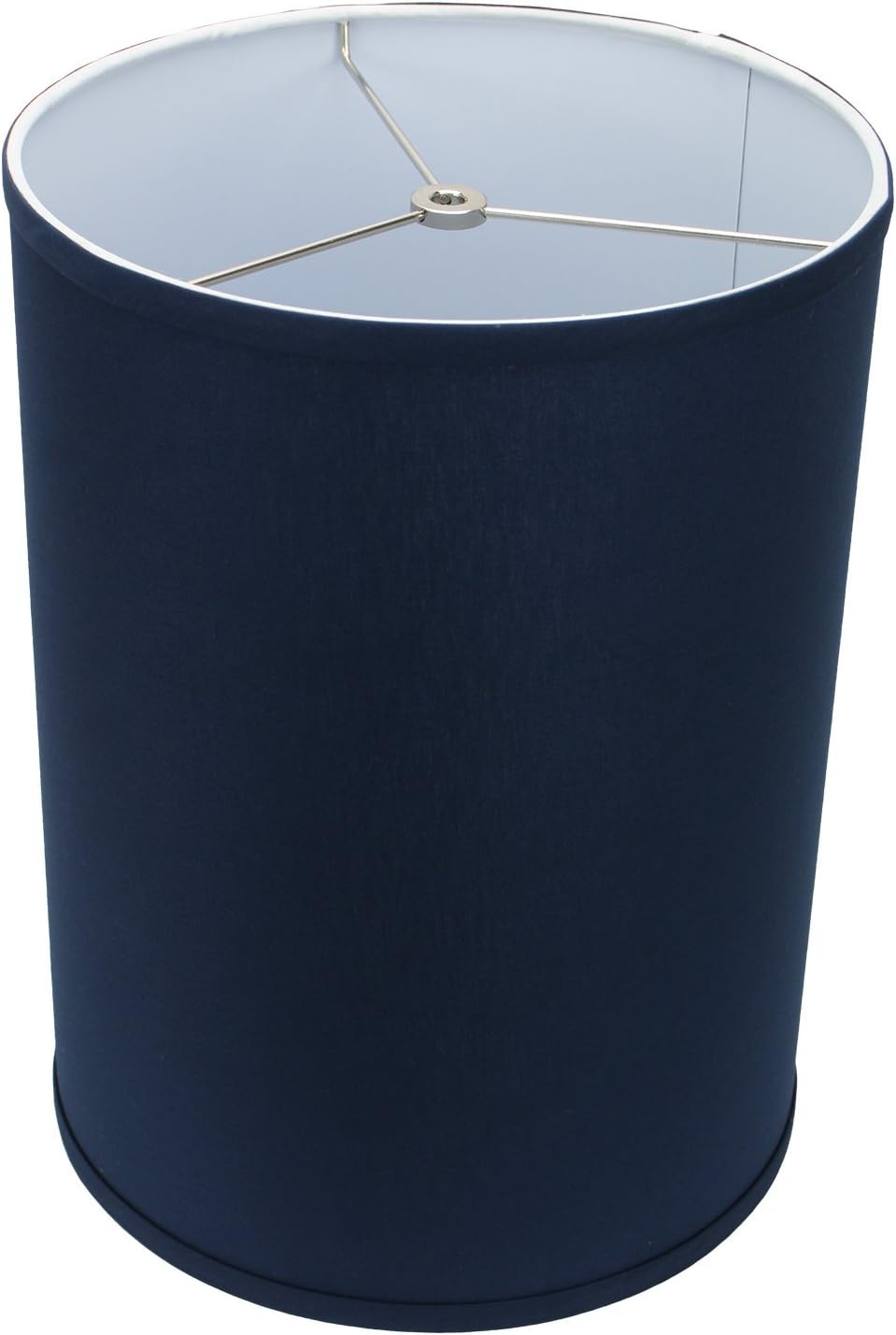 FenchelShades.com 11" Top Diameter x 11" Bottom Diameter 15" Height Cylinder Drum Lampshade USA Made (Navy)
