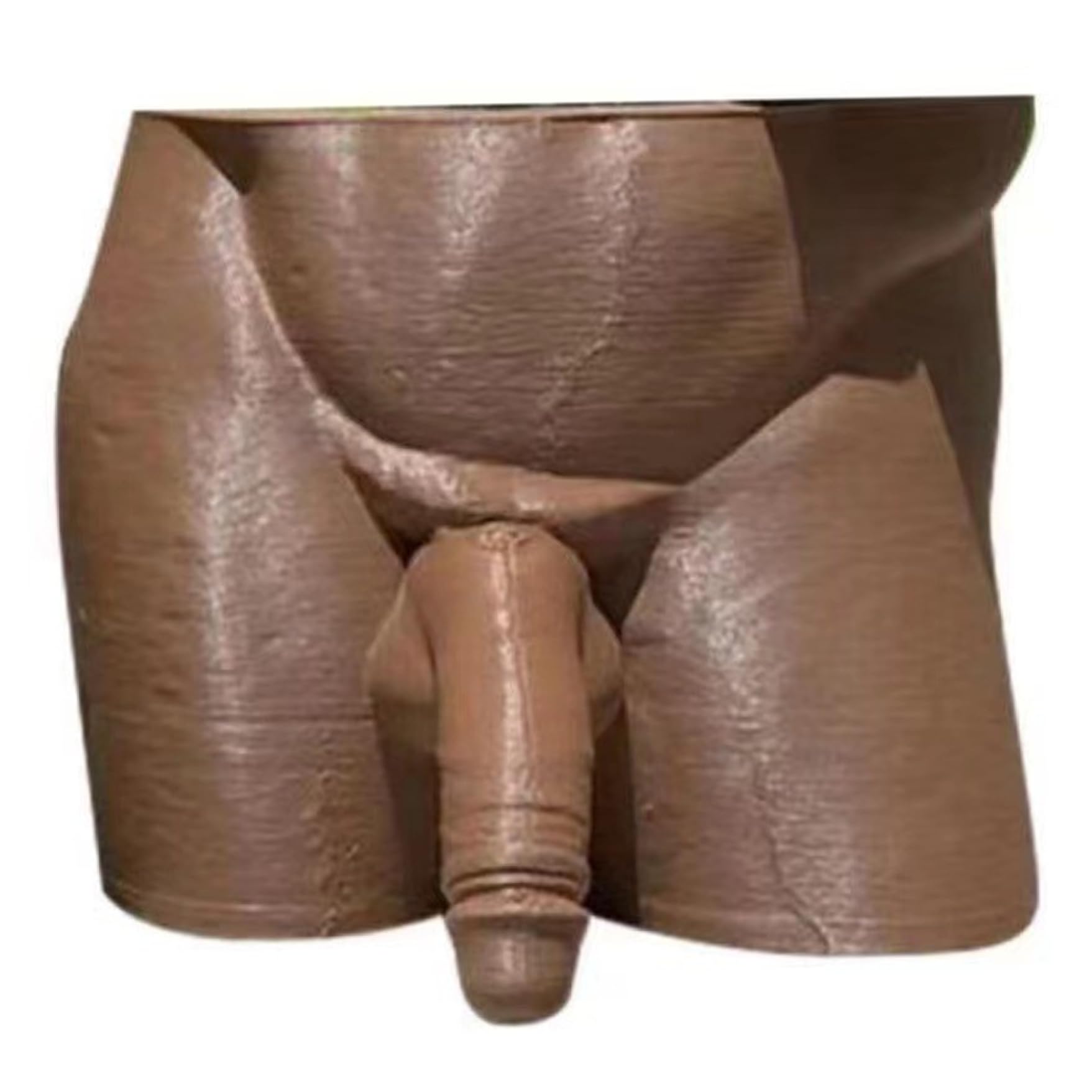 Wedhapy Flower Pots Body Form Plant Vase Unique Planter Penis Vase Decor Funny Male Body Planter Penis Flower Pot Home Garden Decor 4.7x5x3.9 Inch Brown