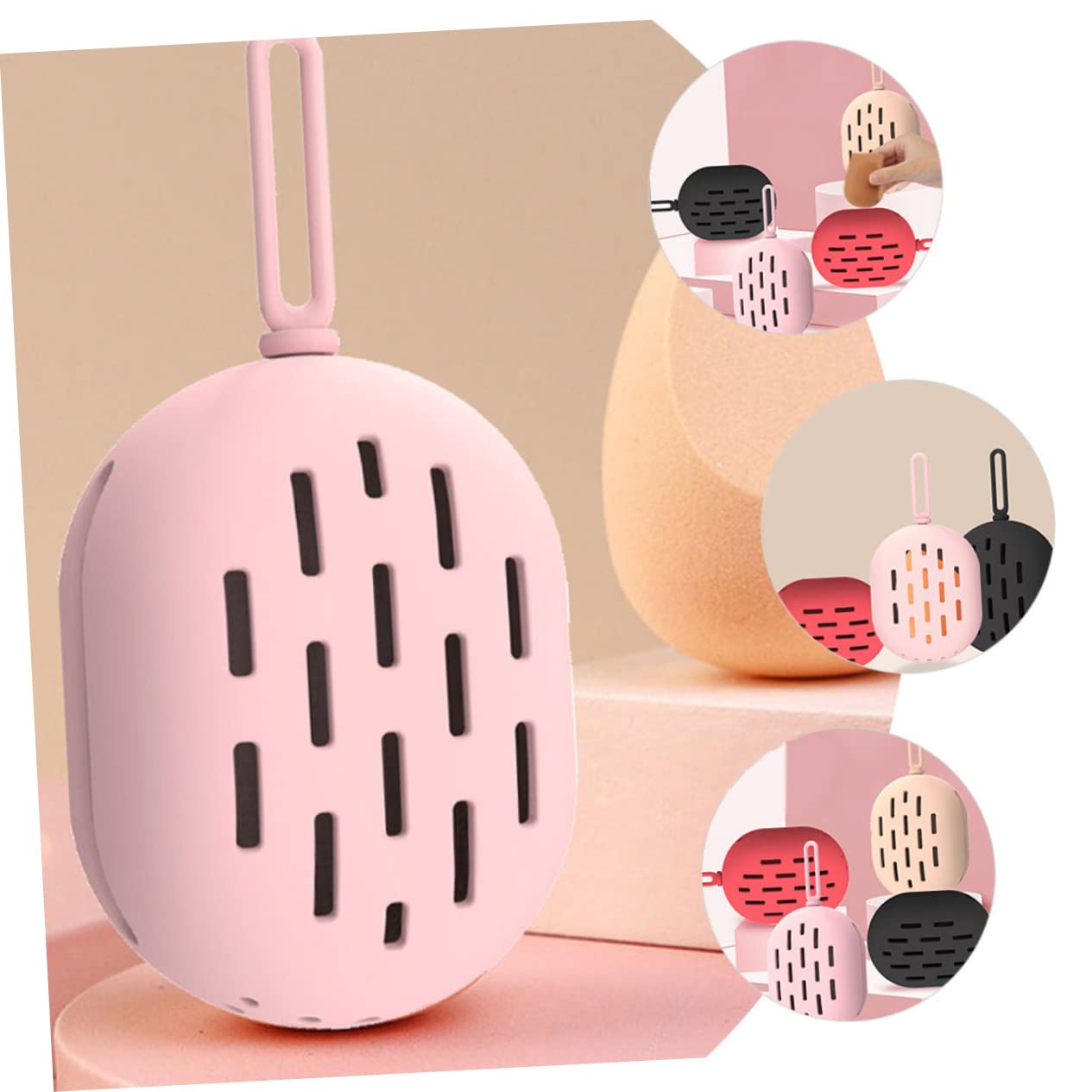 FOMIYES Estuche De Silicona para Esponjas De Maquillaje 5 Unidades para Viaje Transpirable Compacto