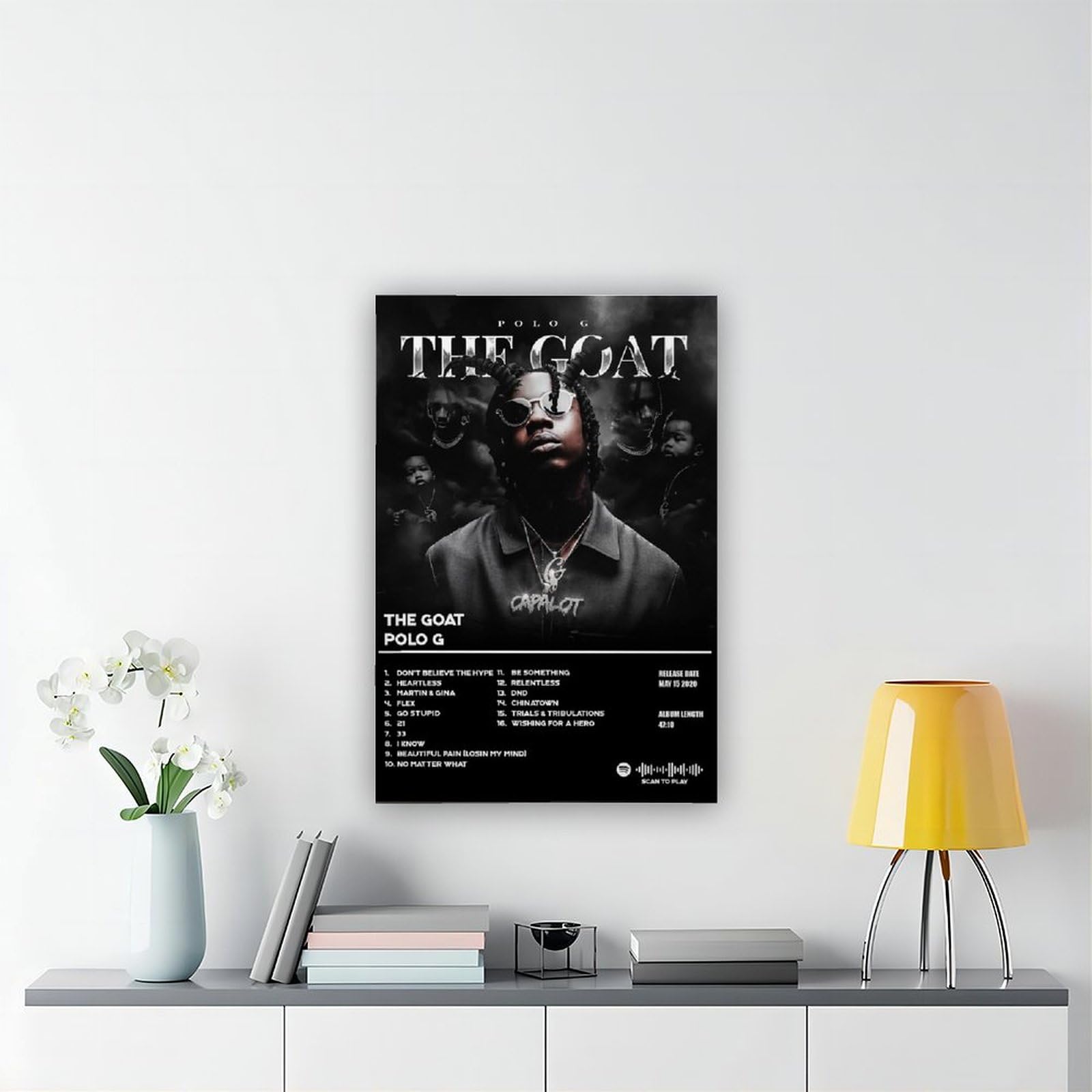 Amazon.com: NKLGTRC Polo G Poster The Goat Music Album Posters
