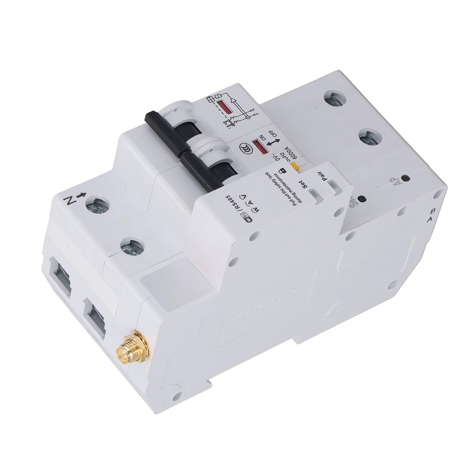 Interruttore WiFi Circuit Breaker 2P Controllo vocale di controllo VOCE Smart Air Switch con protezione sovraccarico AC230V (16A)