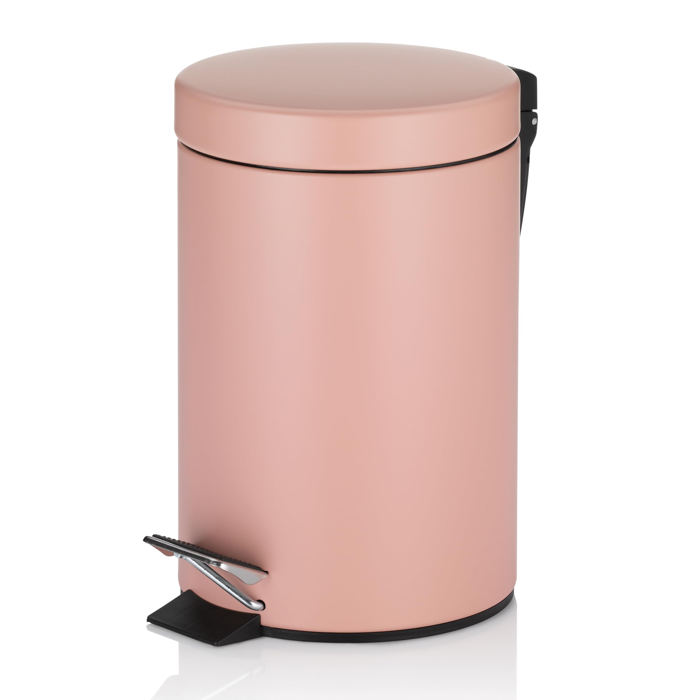 kela Kosmetikeimer rosa 3l, Metall Tretmülleimer Badezimmer, Badmülleimer mit Inneneimer und Tragehenkel, MONACO, altrosa matt