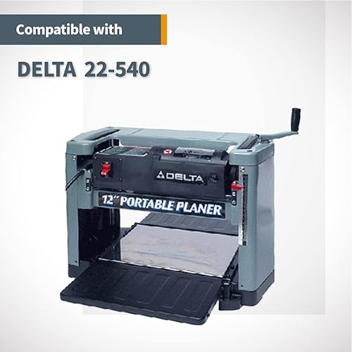 Miniatura 5 de POWERTEC Cuchillas cepilladoras de 12 pulgadas para Delta TP300, 22-540, repuesto para cuchillos cepilladores 22-547, juego de 2 (12810)