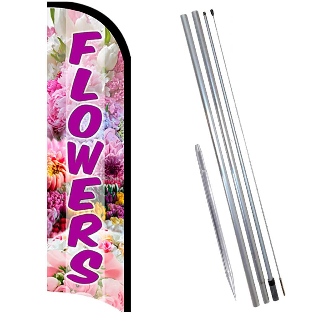 Amazon.com : Flowers Premium Windless Feather Flag Bundle (11.5