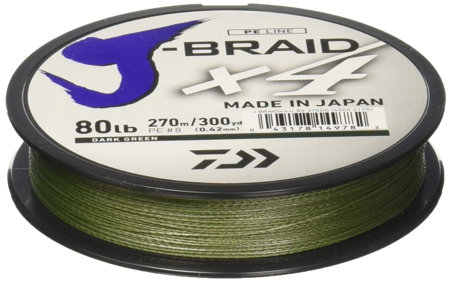 Daiwa JB4U80-300DG, Filler Spool, Dark Green, Mono Dia.= 20lb. โ image 1