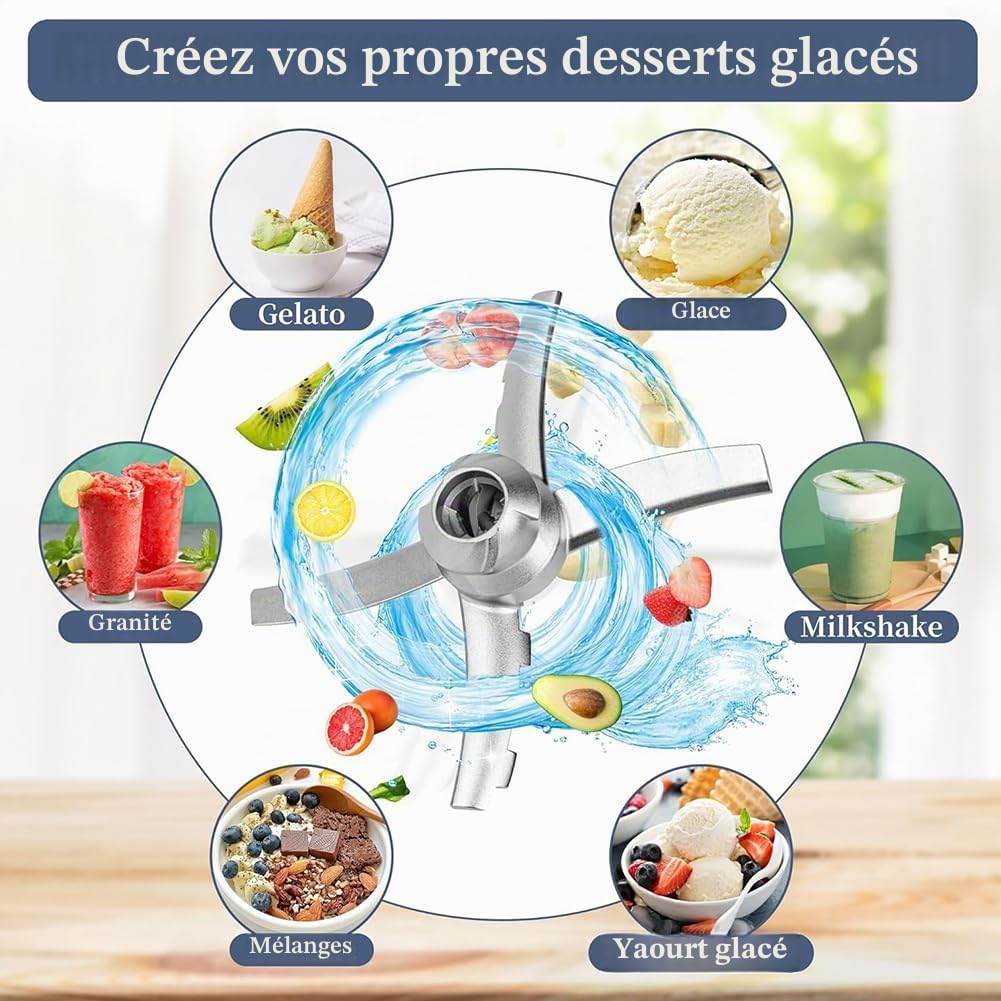 Pour Ninja CREAMi Deluxe, pelle à crème glacée, pièce de rechange compatible avec la machine à crème glacée Ninja Creamy NC501 NC500 séries, accessoires en acier inoxydable Creamie