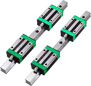 SBRRAIL Linear Rail 2PCS HGR20 400mm Linear Guide Rail HGH20 Linear Slide Rail + 4PCS HGH20CA Carriage Slider Block CNC Kit for DIY CNC Routers Lathes Mills