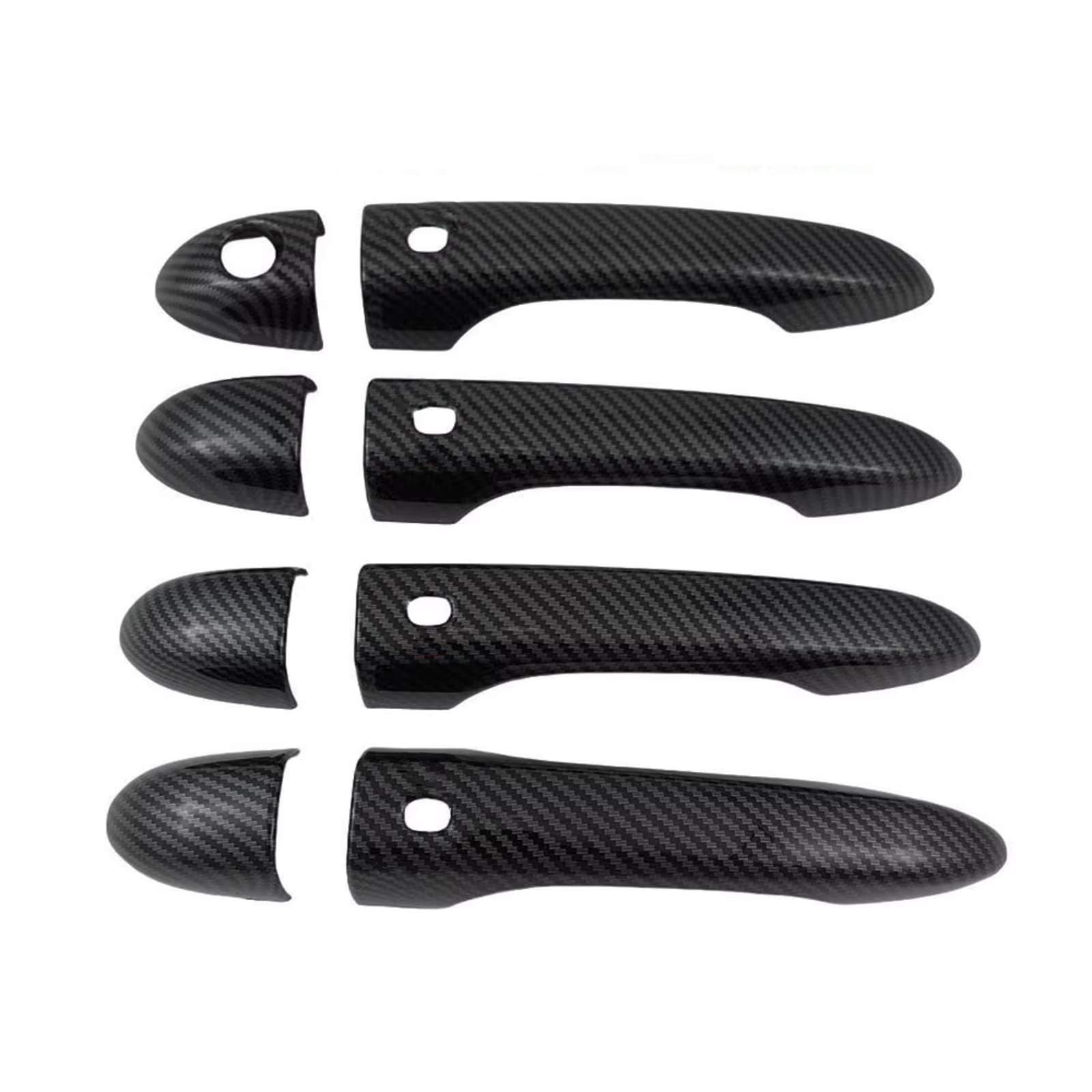 JJRFVBGT Door Handle Trim Compatible with Maserati for Levante 2016 2017 2018 2019 2020 2021 2022 2023 2024 ABS Trim Car Exterior Door Handle Cover(Glossy Black 4 Smart)