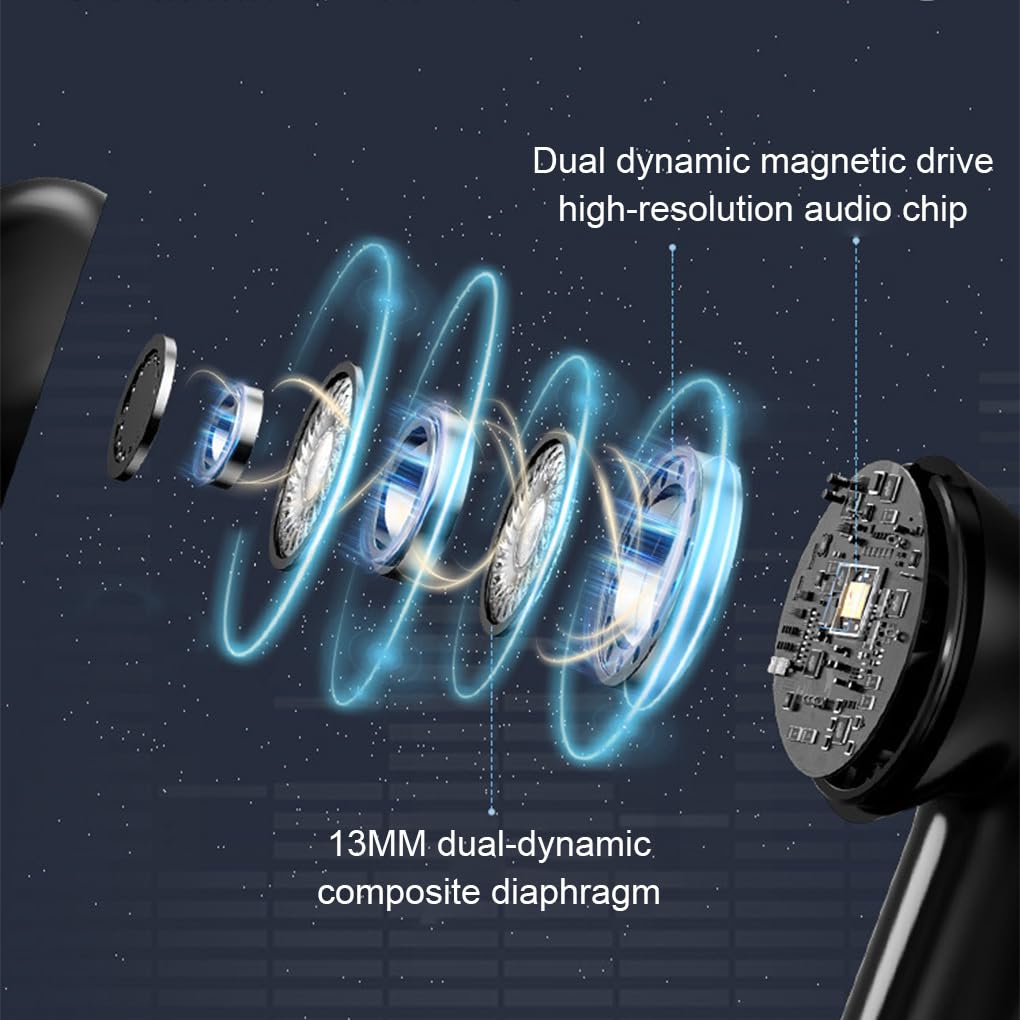 Auriculares Bluetooth con Pantalla táctil Inteligente, ABS, batería, inalámbricos, Kit de Auriculares inalámbricos