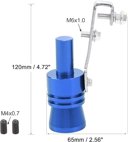 Miniatura 3 de X AUTOHAUX 2 unids XL tamaño coche Turbo silbato aleación de aluminio universal Turbo sonido escape silenciador tubo silbato coche rugido fabricante