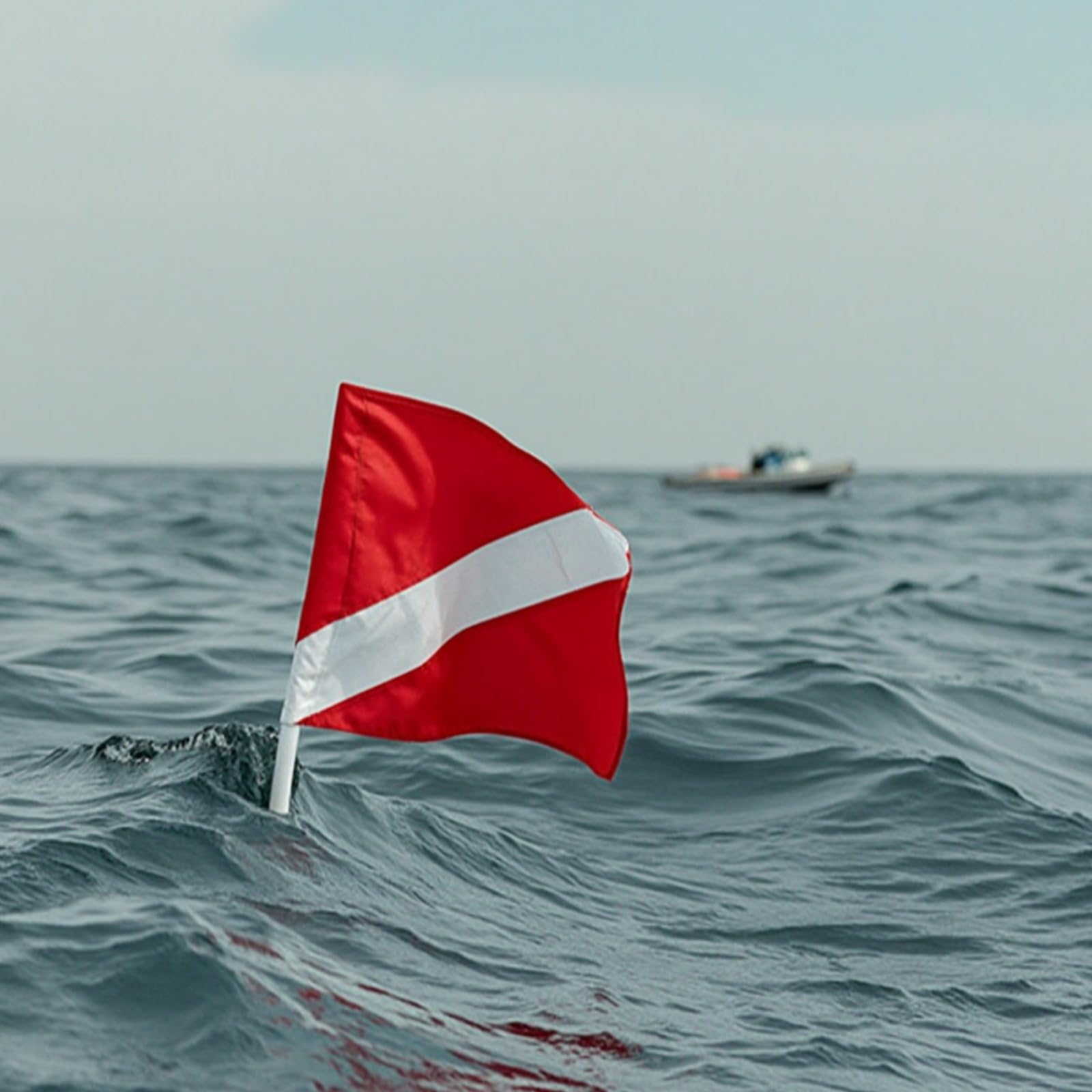Colcolo Signalboje Aufblasbar Tauchen Boje Marker Warnboje mit Stange Flagge Kontraststarke Warnfarben für Schnelle Wahrnehmung Einfache Befestigung für Seen Meeresküste Fluss