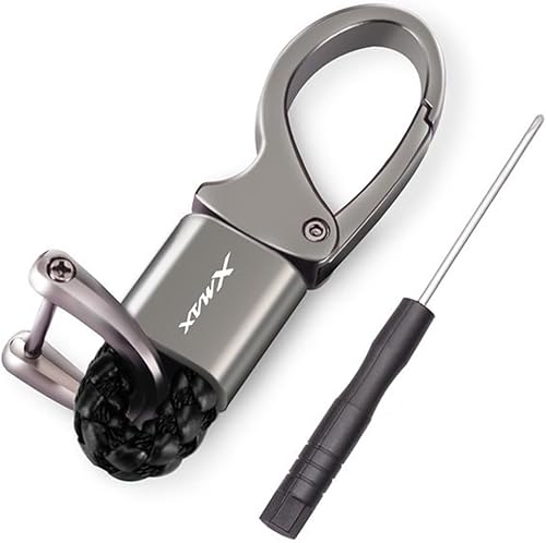 Hand Woven Leather Detachable Metal Motorcycle Keychain For Yamaha XMAX 300 XMAX 400 XMAX 250 XMAX 125 2021 2022