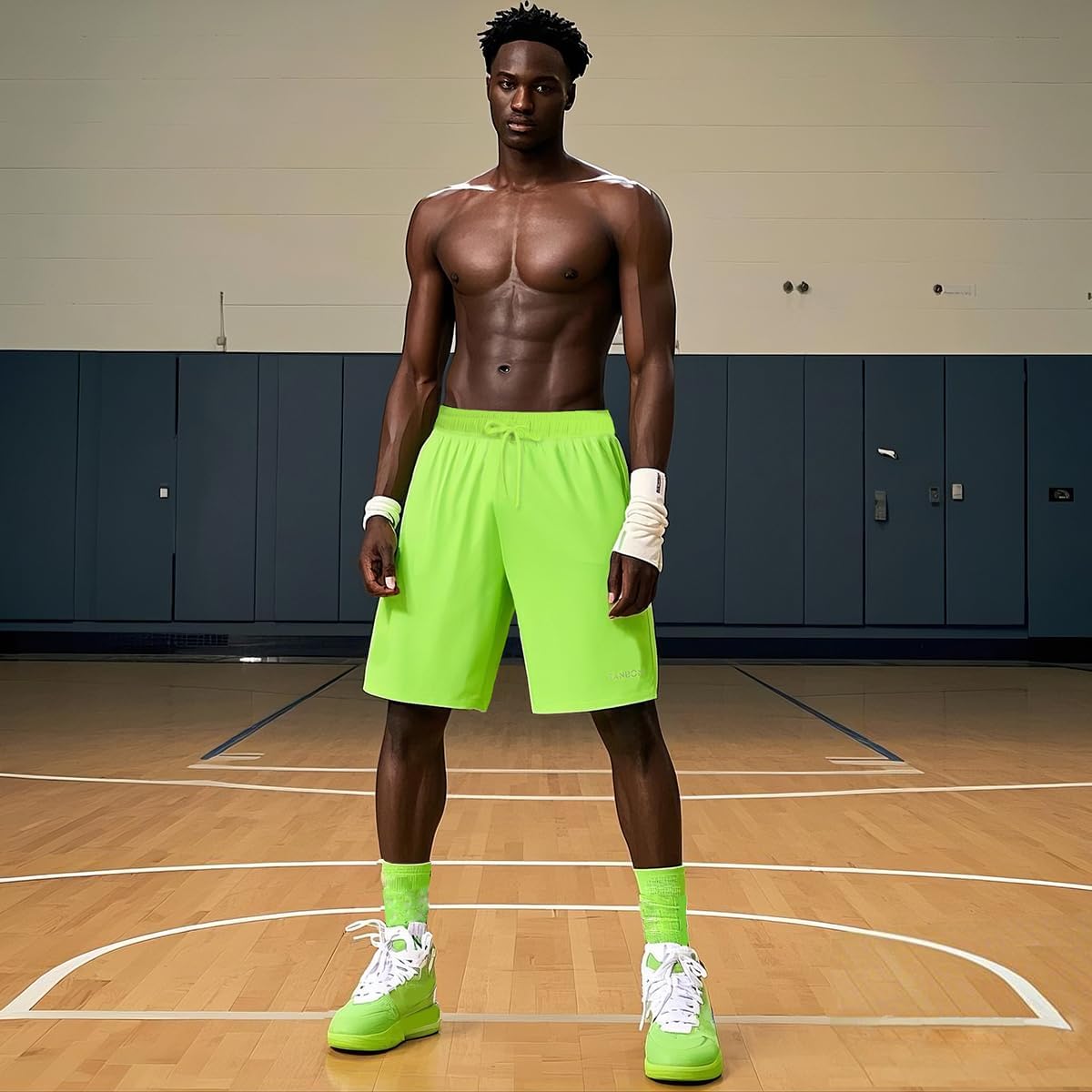 ZONBAILON Mens Drawstring Gym Shorts Deep Pockets 7 Inch Athletic Basketball Shorts Pack