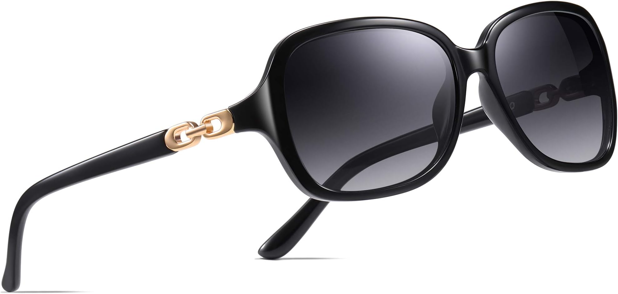 Retro Square Polarized Sunglasses for Women UV400 Protection Driving Outdoor Eyewear