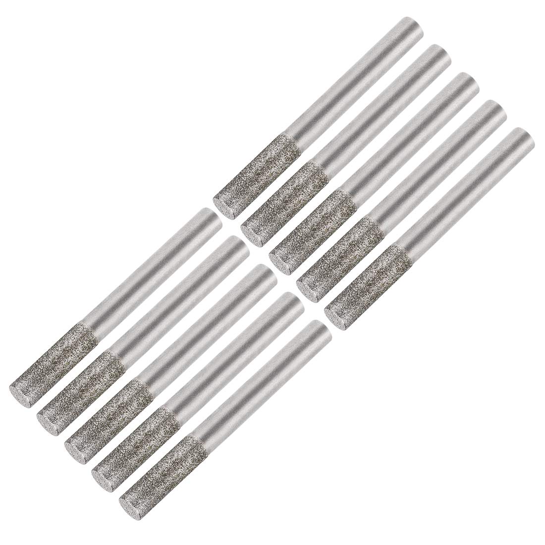 uxcell Diamond Burrs Grinding Drill Bits for Carving Rotary Tool 1/4-Inch Shank 10mm Cylindrical 120 Grit 10 Pcs — Amazon image 5