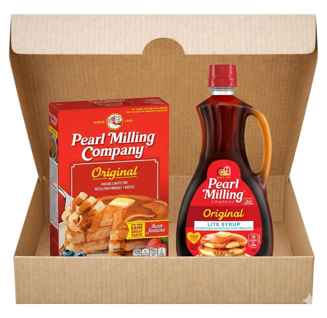 Set Pearl Milling - Mezcla para Pancakes 453 gr y Jarabe 710 ml - Pack de 2