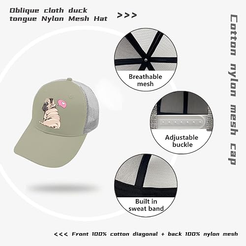 Miniatura 7 de Dad Hats Pug Dog Dad Hats, Graphic Hats for Women