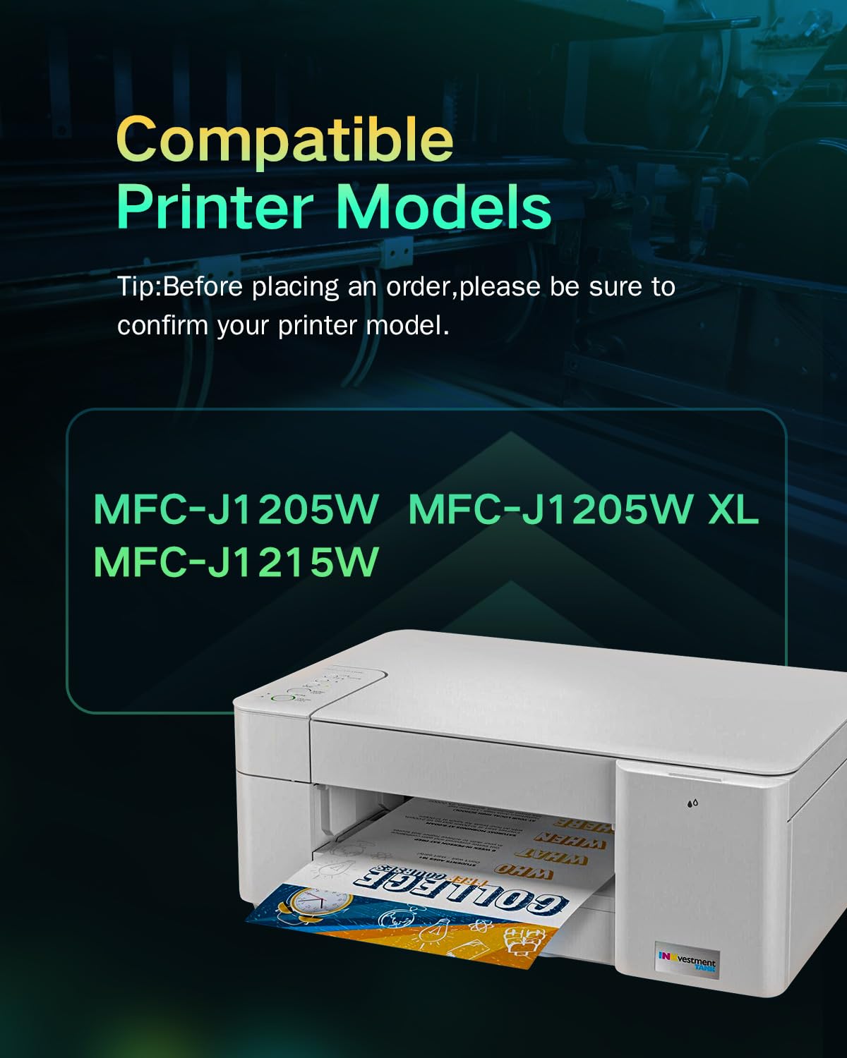 Miss Deer LC404 XL Ink Cartridges 4-Pack Compatible With Brother MFC-J1205W, MFC-J1215W Printers