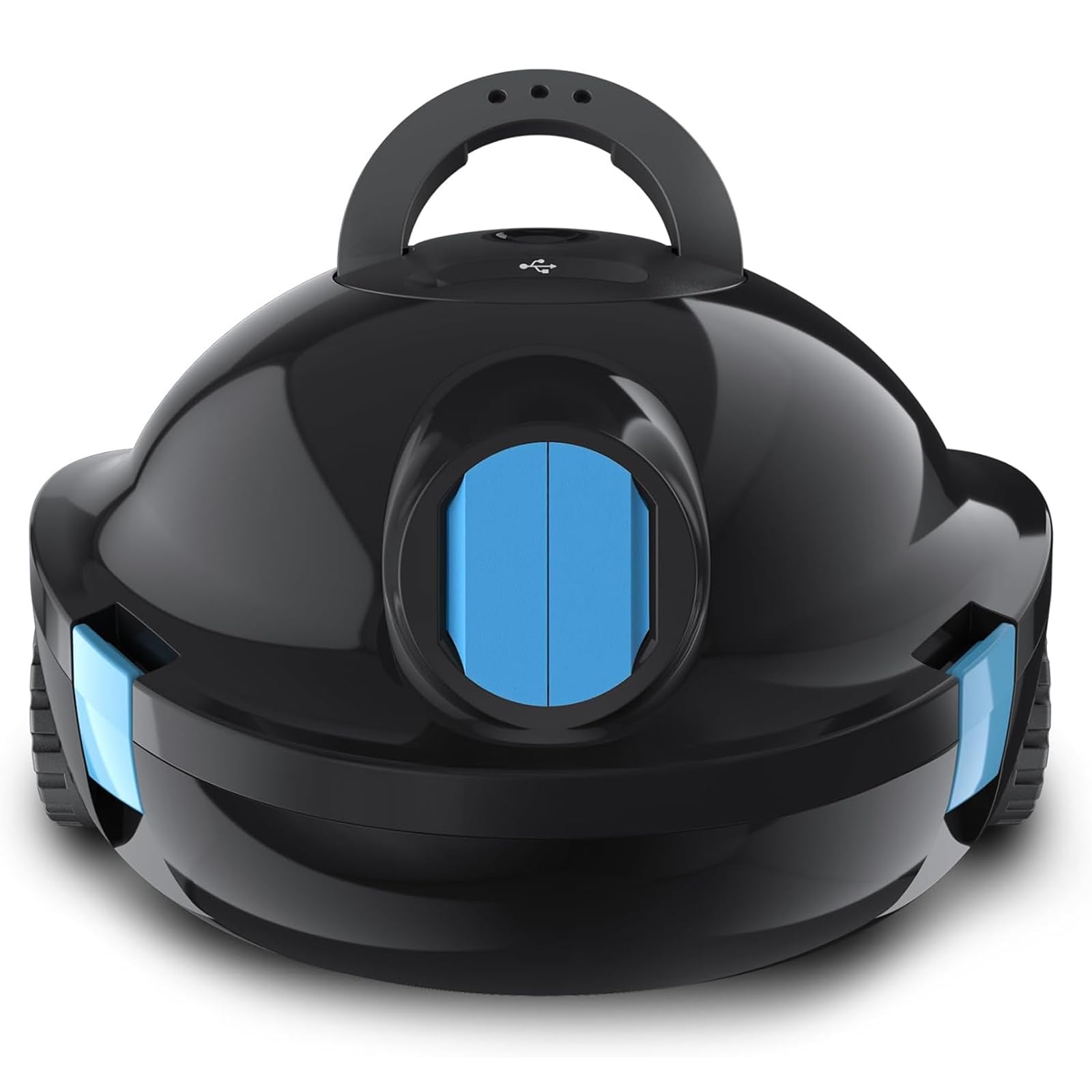 Robot Piscine, Robot Piscine sans Fil Y10 | Aspirateur Automatique et Puissant, 120 Minutes d'Autonomie & Auto-Stationnement, Conçu pour Bassins Enterrés et Piscines à Fond Plat jusqu'à 100 m²(Noir)