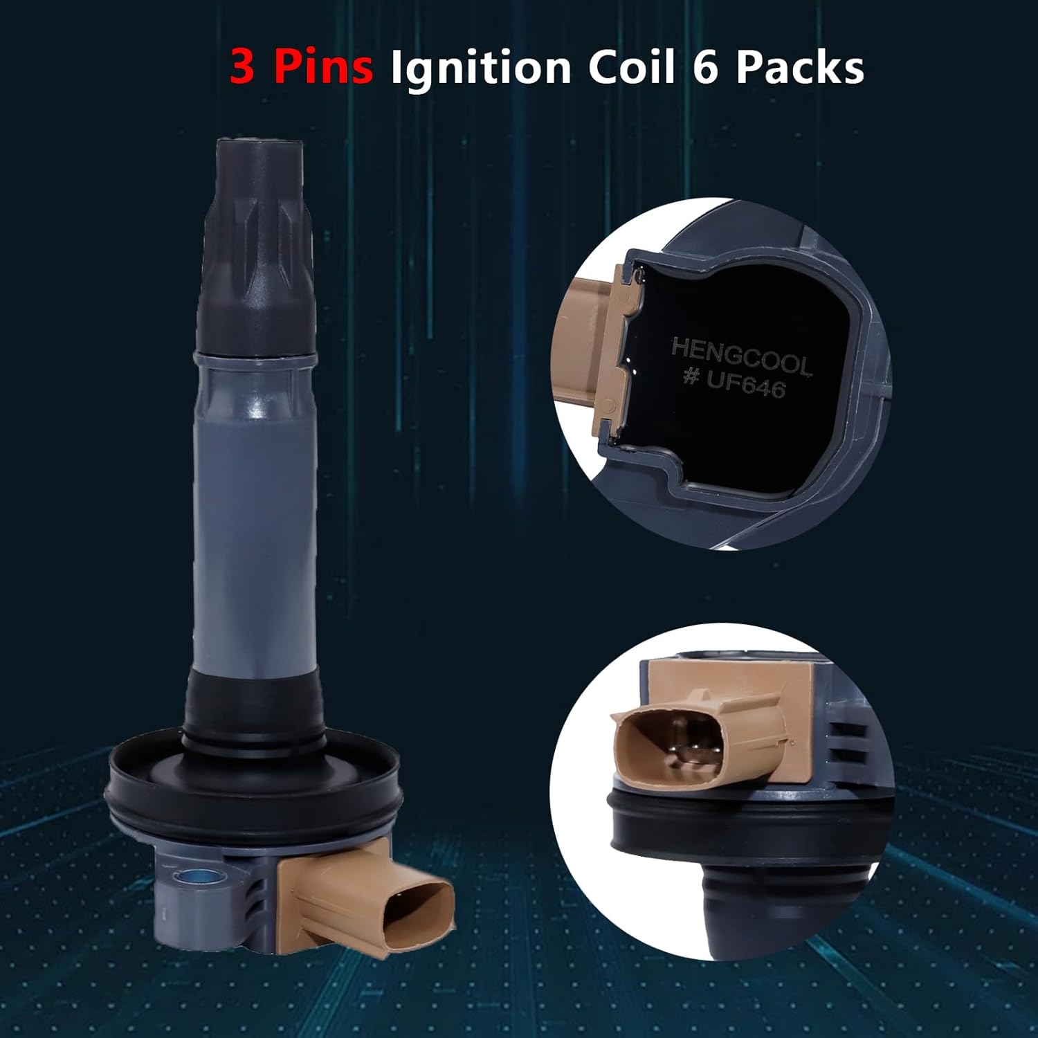 Ignition Coils UF646 6 Packs for Ford F150 3.5L EcoBoost 2011-2016 Expedition Explorer 13-19 Flex Taurus Transit-150 MKS MKT Navigator Replace BL3Z-12029-C DG549
