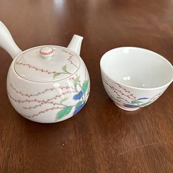 Amazon.co.jp: 深川製磁 水引車 急須 湯呑みセット 有田焼