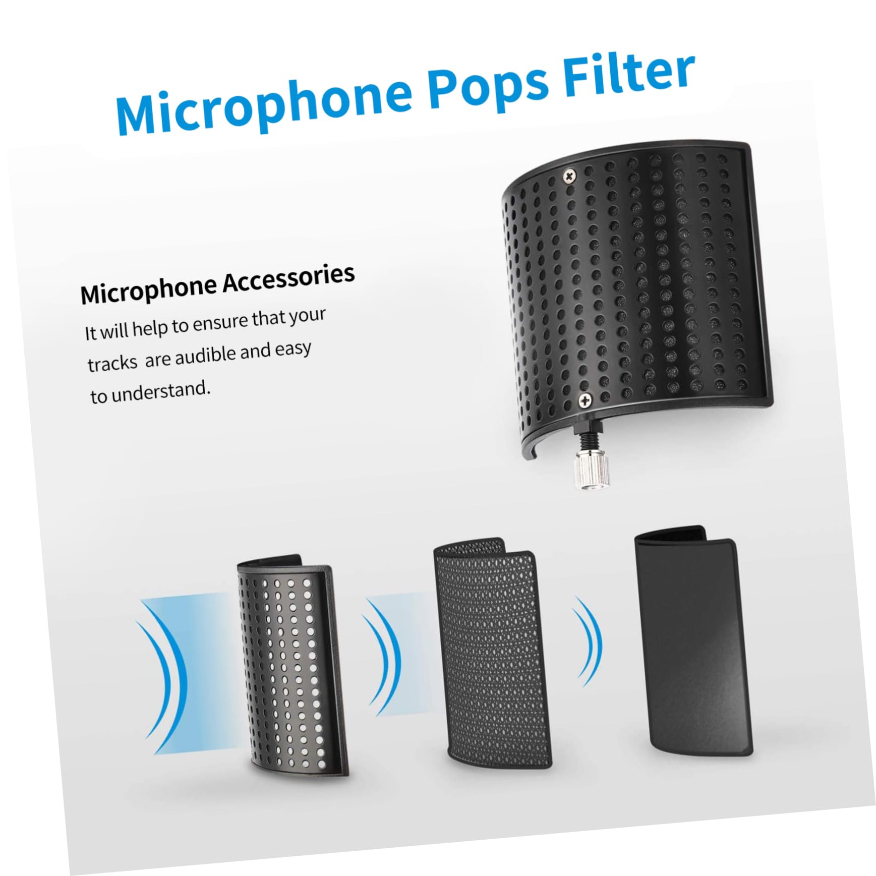 Vaguelly 3stücke U-förmiger Mikrofon Popschutz Langlebiges Mikrofonfilter Reduzierung Von Plosiven Und Windgeräuschen Installieren Passend Für Pc Und Studio-aufnahmen