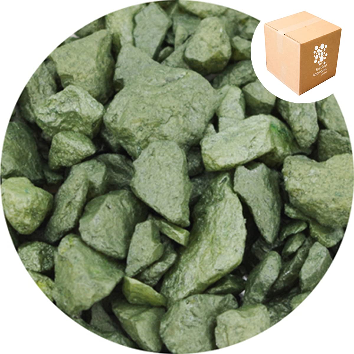 Specialist Aggregates ® - 4kg Aspen Silk - Iberian Olive - Decorative Gravel/Stones | Weddings | Events | Memorials | Photography | Home | Garden | Vases | Art | Craft | 14 COLOURS | UK Manufacturer