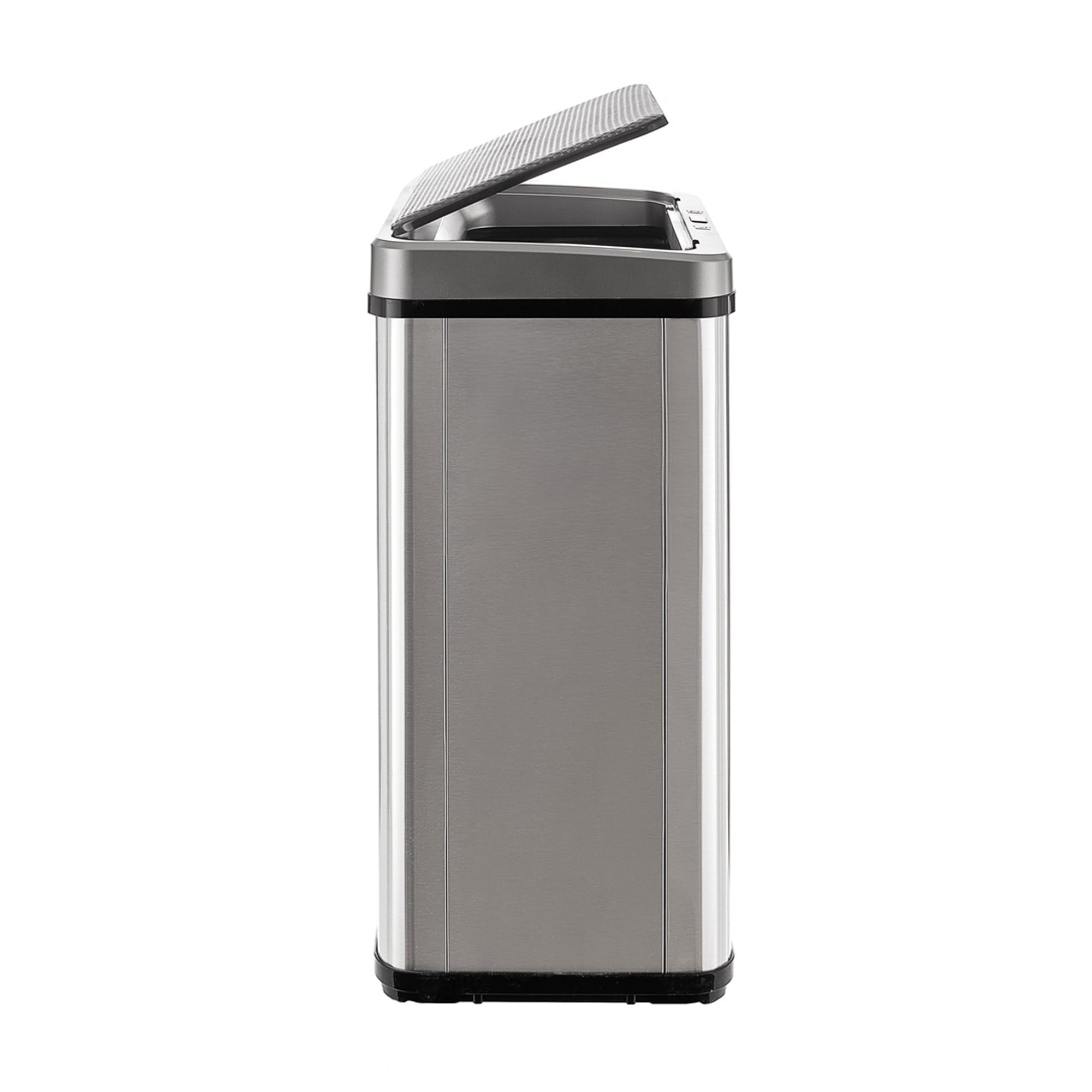 Well Home MOBILIARIO & DECORACIÓN Cubo de Basura Inteligente SIN Patas con Apertura automática y Contacto Manual de 40L, Alto: 55,5 (x35,5x26), Gris.