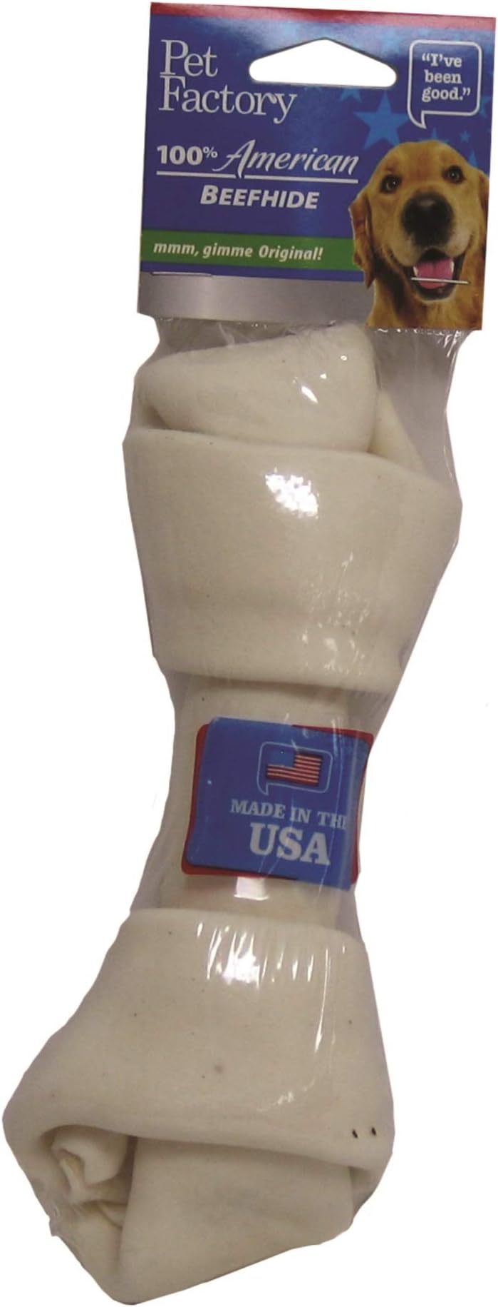 Pet Factory 949014 Usa 7-8-Inch Bone Rawhide Chews For Dogs