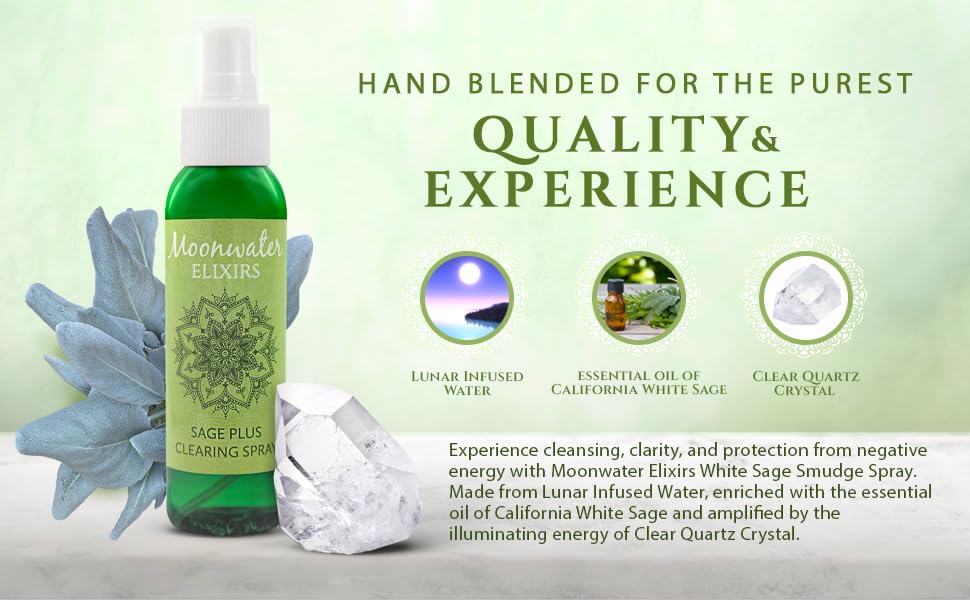 Smudge Spray Gift Set - White Sage Smudge Spray + Sage & Lavender Smudging. Spiritual Cleansing & Aura Protection. Lavender Smudging Duo.