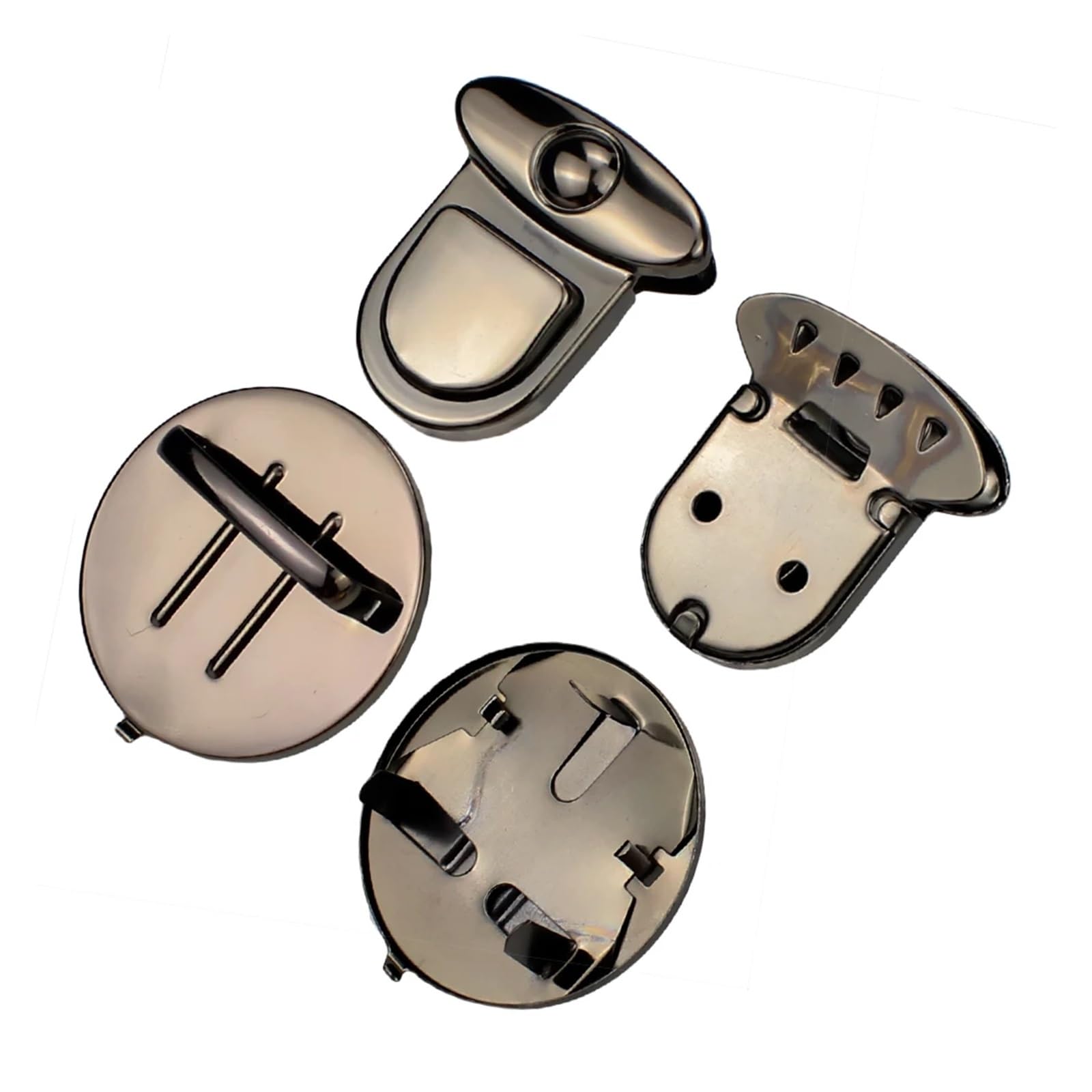 PVUVTNAHW 10Pcs Buckle Twist Lock Hardware For Women Bag Shoulder Handbag DIY Craft Turn Locks Clasp(10pcs L-lightgold)