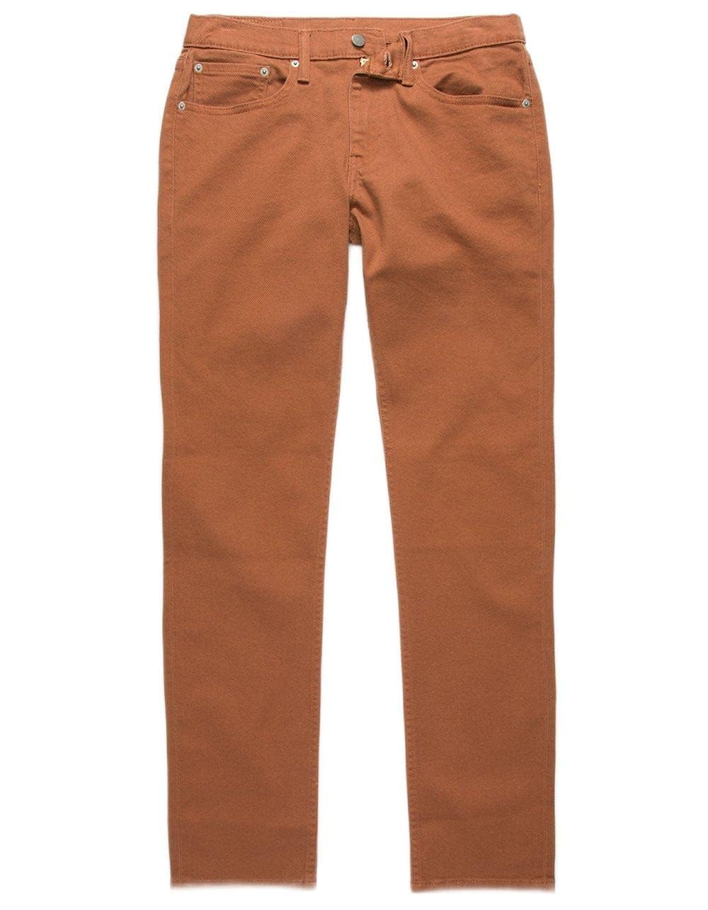 Levis Mens 511 Slim Fit Jean Rich Brown - Piece Dye Stretch 34 32