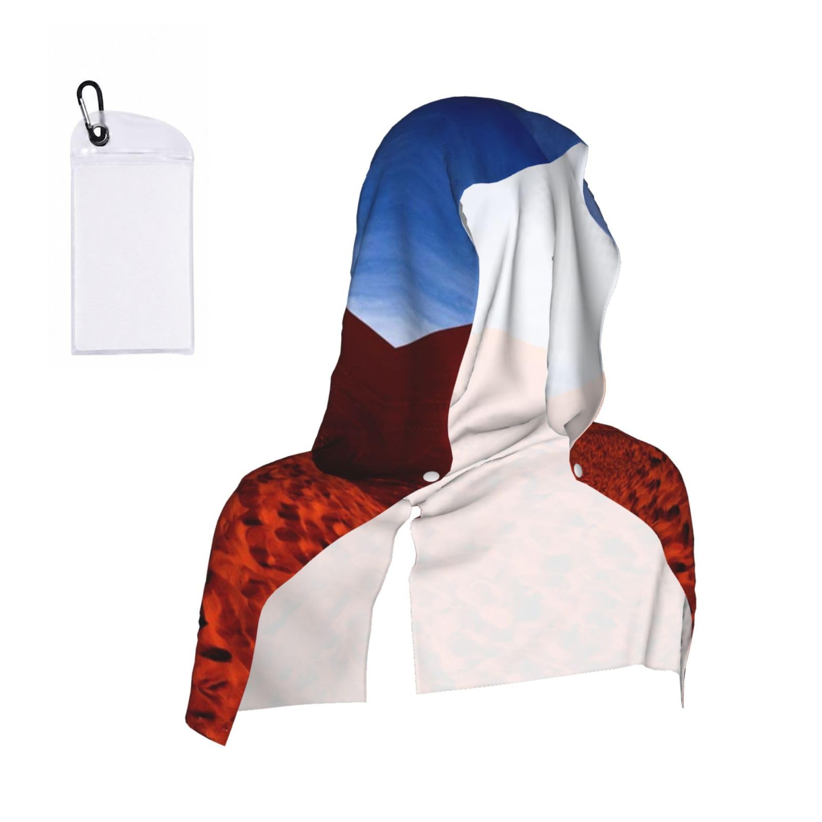 WXWJSHMGC Desert Print Cooling Hoodie Towel, Cooling Towels For Neck And Face Sun Protection Instant Cool Hoodie(Sport/Camping/Work Out/Hot Weather)