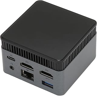Microcomputador, Transmissão de Dados Estável, Grande Capacidade de Armazenamento, Interface Type-C, Mini Computador 4K, LAN USB 3.0 para Viagens (8G+256G Plugue UE)