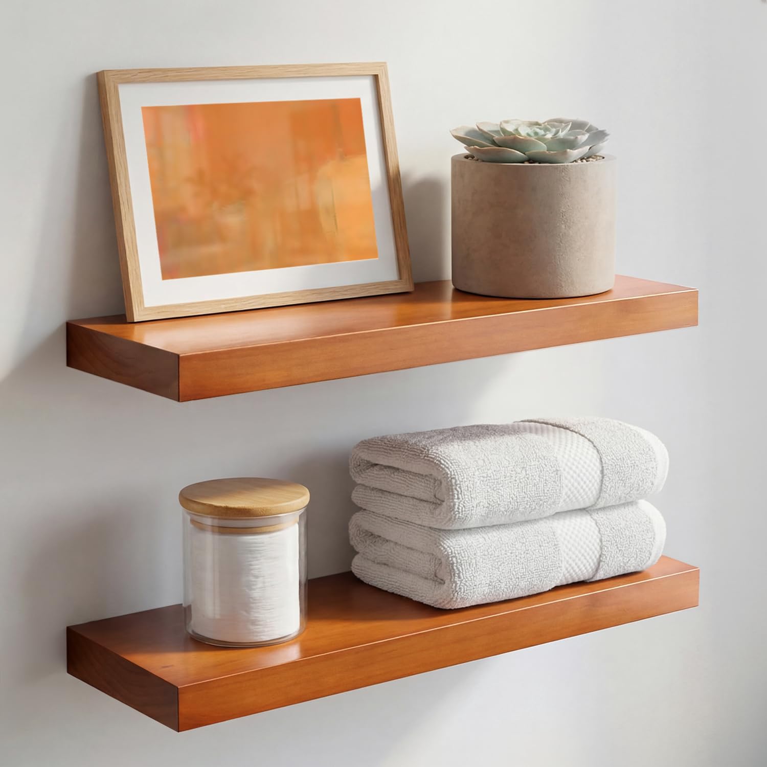 Amazon.com: Homeforia 18 inch Floating Shelf Oak, High End Solid