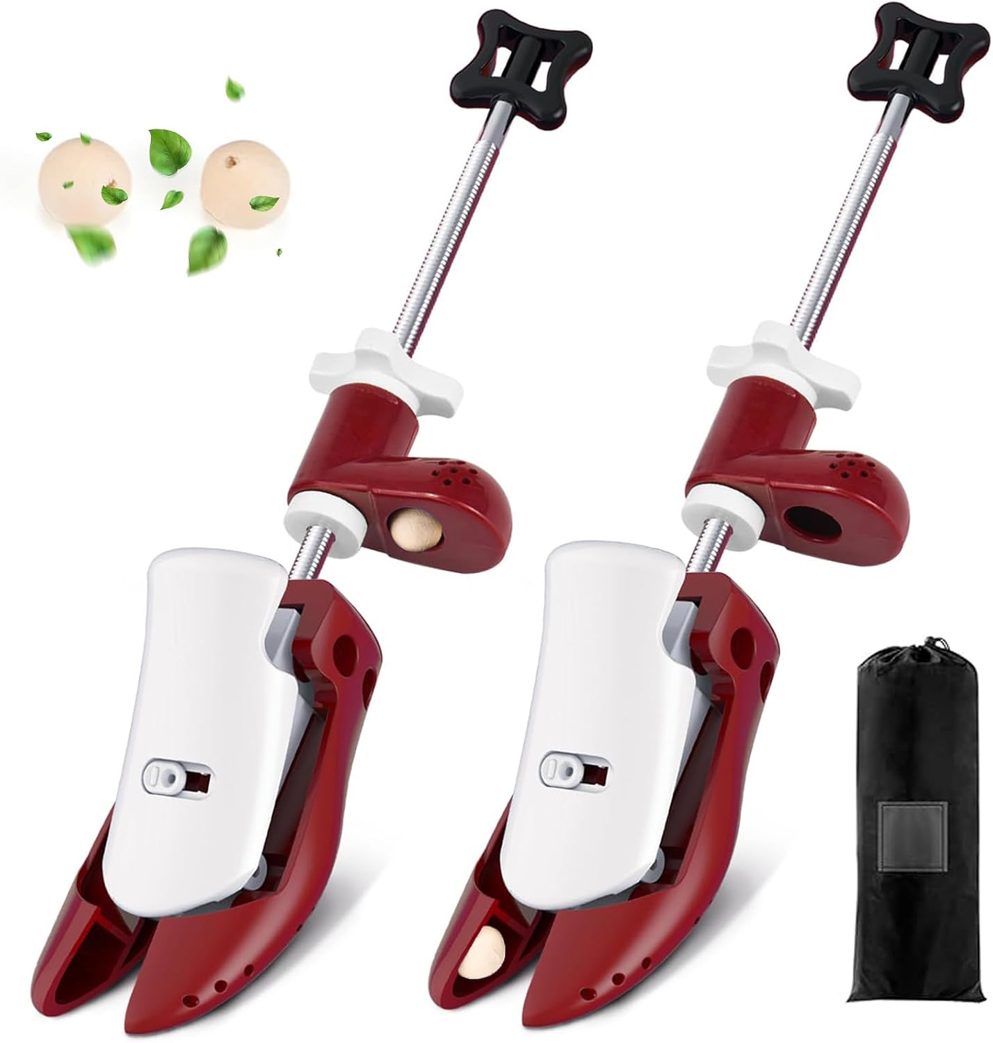 Shoe Stretcher, Professional Shoe Stretchers Wide Feet for Men Women, Shoe Tree Expander Adjustable Length & Width & Height (Men Size 4-8.5/Women Size 5-10, Red)