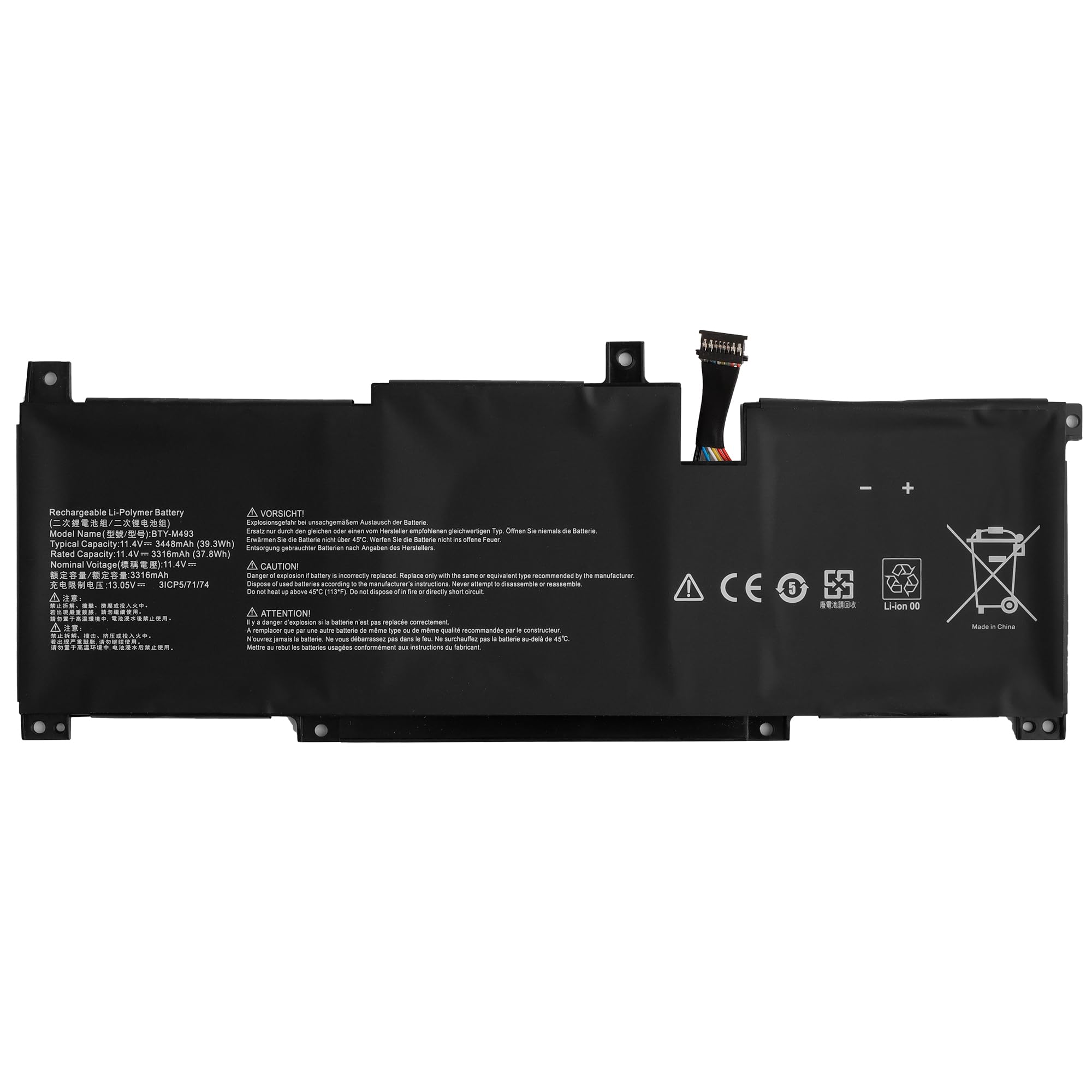 Amazon.com: Vvsialeek [New] BTY-M493 39.3Wh Laptop Replacement