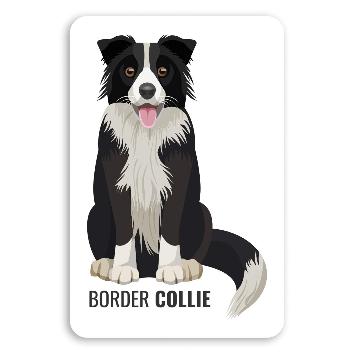 Destination Vinyl Ltd Multi 2 X 10Cm Cute Border Collie Vinyl Stickers - Dog Puppy Laptop Sticker #20771 (10Cm Tall)