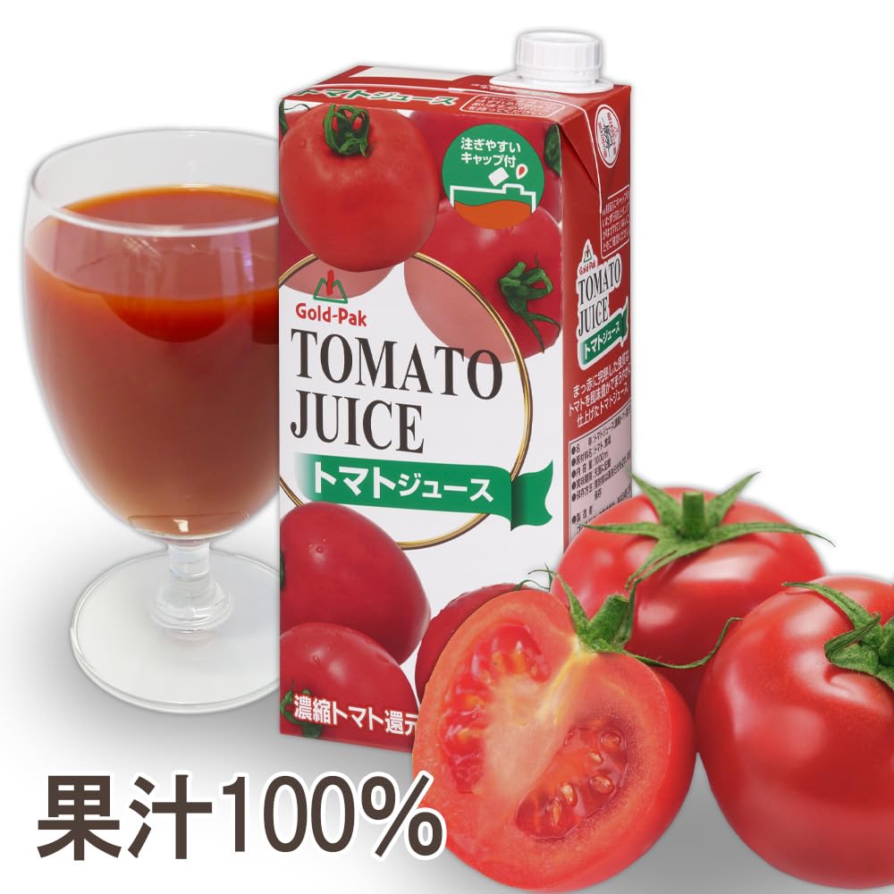 Amazon.co.jp: ゴールドパック トマトジュース 1L ×6本 : 食品・飲料・お酒