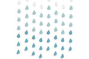 24 Strings Raindrop Garland Decorations, Blue