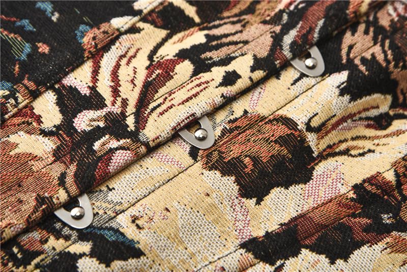 Vintage Renaissance Corset Top for Women Floral Bustier Lace Up Boned Overbust Lingerie Bodyshaper4